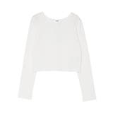 ホワイト | ベーシッククロップドロンT | EVRIS