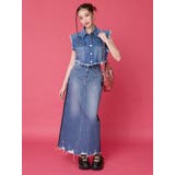 フリンジデザインデニムショートベスト | EVRIS | 詳細画像10 