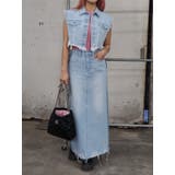 フリンジデザインデニムショートベスト | EVRIS | 詳細画像16 