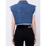 フリンジデザインデニムショートベスト | EVRIS | 詳細画像29 