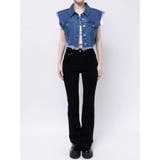 フリンジデザインデニムショートベスト | EVRIS | 詳細画像34 