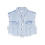 フリンジデザインデニムショートベスト | EVRIS | 詳細画像37 