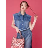 フリンジデザインデニムショートベスト | EVRIS | 詳細画像7 