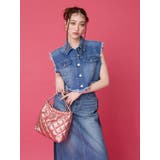 フリンジデザインデニムショートベスト | EVRIS | 詳細画像8 