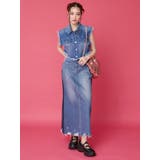 フリンジデザインデニムショートベスト | EVRIS | 詳細画像9 