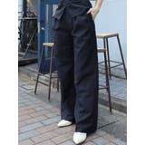 ブラック | ハイウエストタックワイドパンツ【セットアップ着用可能】 | EVRIS