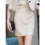 EVRIS（エブリス） | サマーツイードミニスカート【セットアップ着用可能】