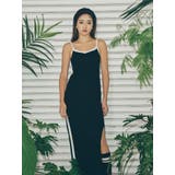 【みちょぱコラボ】バイカラーリブロングワンピース | EVRIS | 詳細画像2