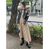 フェイクレザードッキングチェックロングワンピース | EVRIS | 詳細画像10