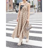 フェイクレザードッキングチェックロングワンピース | EVRIS | 詳細画像11