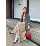 フェイクレザードッキングチェックロングワンピース | EVRIS | 詳細画像12