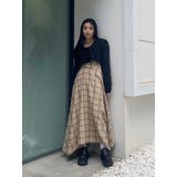 フェイクレザードッキングチェックロングワンピース | EVRIS | 詳細画像17