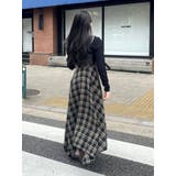 フェイクレザードッキングチェックロングワンピース | EVRIS | 詳細画像25