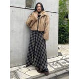 フェイクレザードッキングチェックロングワンピース | EVRIS | 詳細画像27