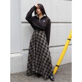 フェイクレザードッキングチェックロングワンピース | EVRIS | 詳細画像29
