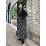 フェイクレザードッキングチェックロングワンピース | EVRIS | 詳細画像39