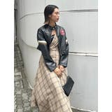 フェイクレザードッキングチェックロングワンピース | EVRIS | 詳細画像9
