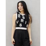 ブラック | ジャガードサマーニットタンク | EVRIS