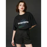 ブラック | OVER TIMEグラフィックBIG Tシャツ | EVRIS