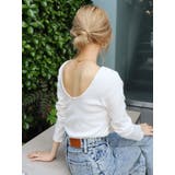 【WEB限定】バックオープンリブトップス | EVRIS | 詳細画像1 
