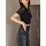 ワンポイントバックレースTシャツ | EVRIS | 詳細画像14