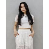 ワンポイントバックレースTシャツ | EVRIS | 詳細画像20