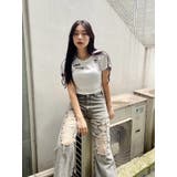 ラインリボングラフィックショートTシャツ | EVRIS | 詳細画像19