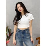 ラインストーンコンパクトTシャツ | EVRIS | 詳細画像13