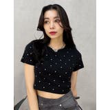 ラインストーンコンパクトTシャツ | EVRIS | 詳細画像45
