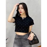 ラインストーンコンパクトTシャツ | EVRIS | 詳細画像47