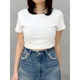 ラインストーンコンパクトTシャツ | EVRIS | 詳細画像8