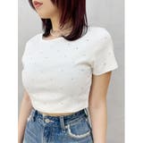 ラインストーンコンパクトTシャツ | EVRIS | 詳細画像9