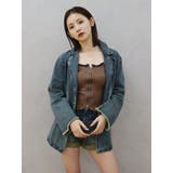 オーバーサイズデニムジャケット【セットアップ着用可能】 | EVRIS | 詳細画像34 