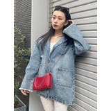 オーバーサイズデニムジャケット【セットアップ着用可能】 | EVRIS | 詳細画像47 