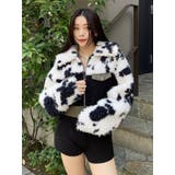 ミックス | ブロッキングボアショートブルゾン | EVRIS