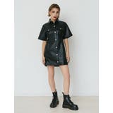 フェイクレザーミニワンピース | EVRIS | 詳細画像4 