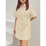 アイボリー | フェイクレザーミニワンピース | EVRIS