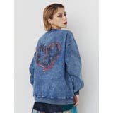 HEART PRINT DENIMトップス | EVRIS | 詳細画像3