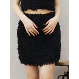ブラック | フェザーミニスカート【セットアップ着用可能】 | EVRIS