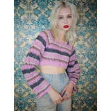 ボーダーメッシュショートニットトップス | EVRIS | 詳細画像15 