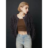 フリンジニットショートカーディガン | EVRIS | 詳細画像2 