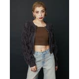 フリンジニットショートカーディガン | EVRIS | 詳細画像4 