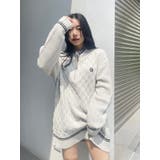 ケーブルSUNNYハーフジップニットトップス | EVRIS | 詳細画像24 