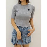 ロゴワンポイントニットトップス | EVRIS | 詳細画像10 