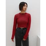 プレーティングリブニットトップス | EVRIS | 詳細画像17 