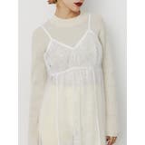 アイボリー | プレーティングリブニットトップス | EVRIS