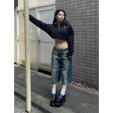 ロゴラインハーフジップショートスウェットトップス【セットアップ着用可能】 | EVRIS | 詳細画像14 