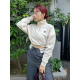 ロゴラインハーフジップショートスウェットトップス【セットアップ着用可能】 | EVRIS | 詳細画像22 