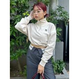 ロゴラインハーフジップショートスウェットトップス【セットアップ着用可能】 | EVRIS | 詳細画像23 