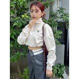 ロゴラインハーフジップショートスウェットトップス【セットアップ着用可能】 | EVRIS | 詳細画像24 